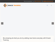 Tablet Screenshot of knacktraining.com